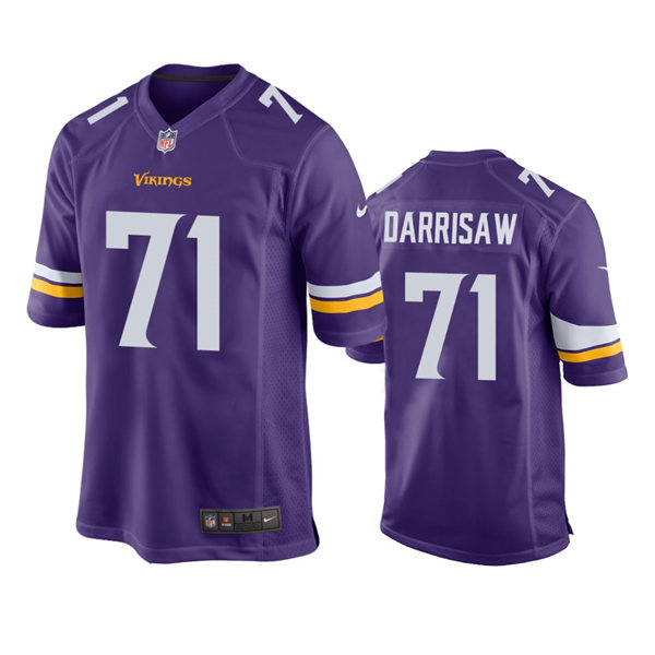 Youth Minnesota Vikings #71 Christian Darrisaw Nike Purple Limited Jersey