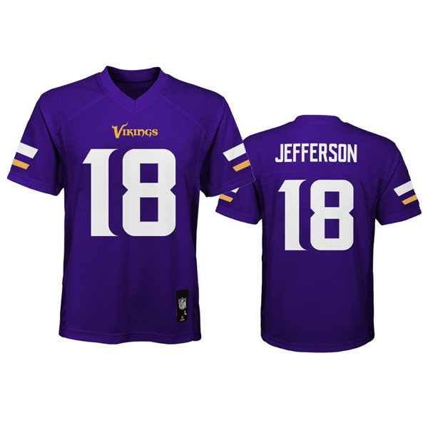 Youth Minnesota Vikings #18 Justin Jefferson Nike Purple Limited Jersey
