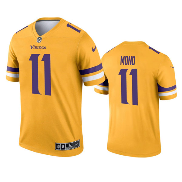 Men's Minnesota Vikings #11 Kellen Mond Nike Gold Inverted Limited Jersey