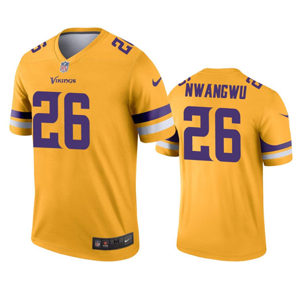 Men's Minnesota Vikings #26 Kene Nwangwu Nike Gold Inverted Limited Jersey