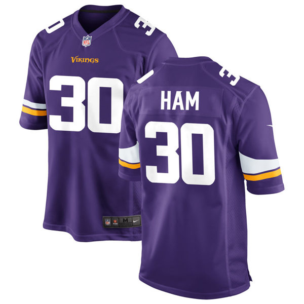 Men's Minnesota Vikings #30 C.J. Ham Nike Purple Vapor Untouchable Limited Jersey