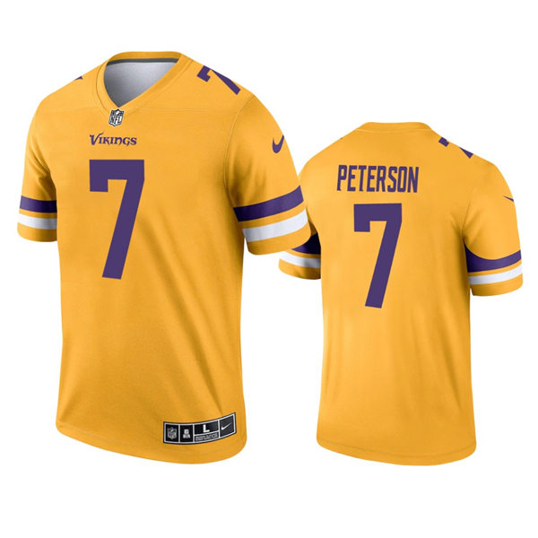 Men's Minnesota Vikings #7 Patrick Peterson Nike Gold Inverted Limited Jersey