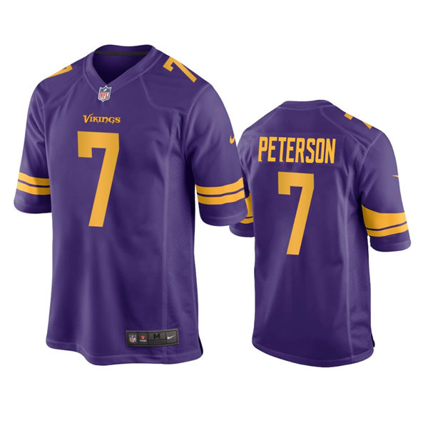 Men's Minnesota Vikings #7 Patrick Peterson Nike Purple Color Rush Vapor Untouchable Limited Jersey