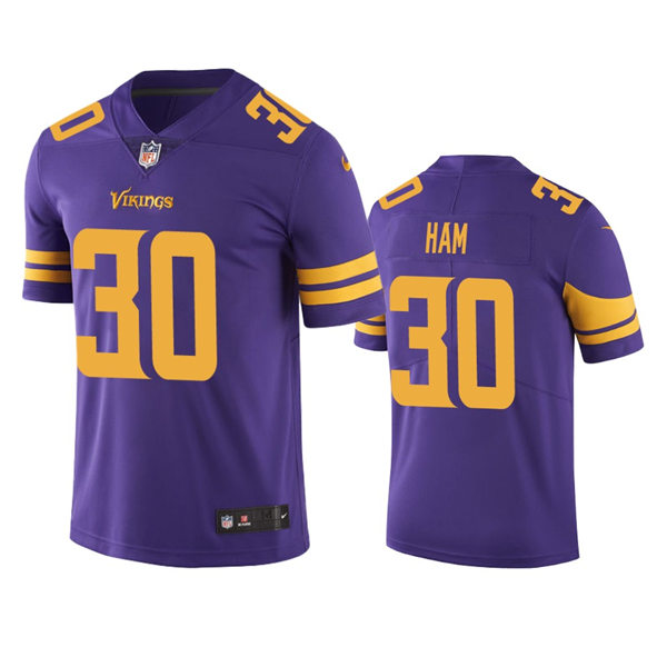 Men's Minnesota Vikings #30 C.J. Ham Nike Purple Color Rush Vapor Untouchable Limited Jersey