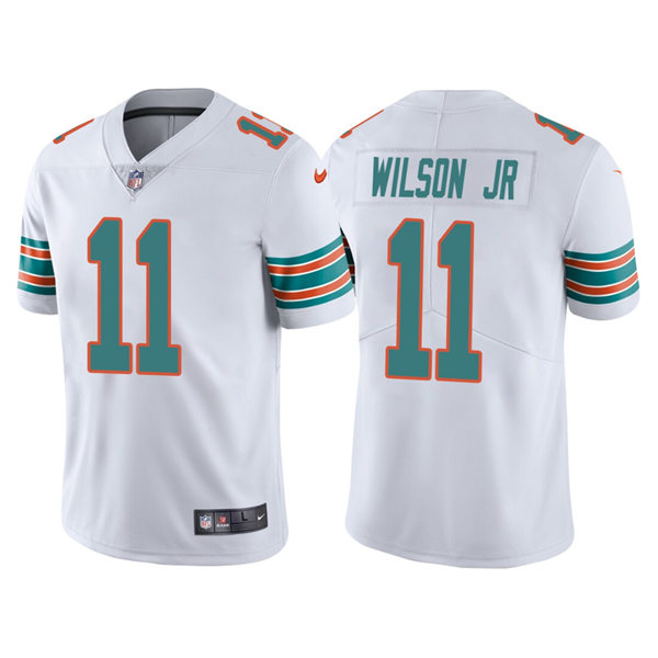 Mens Miami Dolphins #11 Cedrick Wilson Jr. Nike White Retro Alternate Vapor Limited Jersey