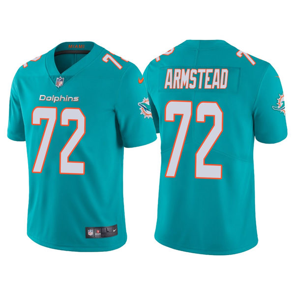 Mens Miami Dolphins #72 Terron Armstead Nike Aqua Vapor Limited Player Jersey
