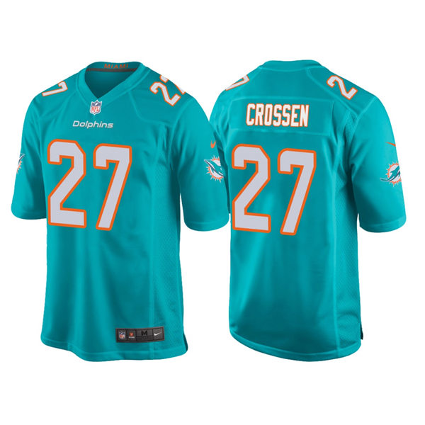 Youth Miami Dolphins #27 Keion Crossen Nike Aqua Limited Jersey