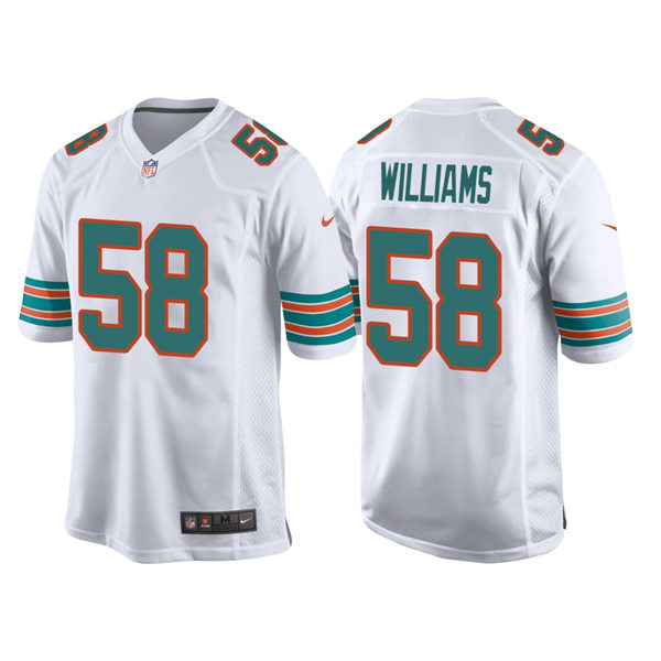 Youth Miami Dolphins #58 Connor Williams White Retro Alternate Limited Jersey