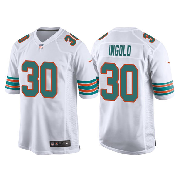 Youth Miami Dolphins #30 Alec Ingold White Retro Alternate Limited Jersey