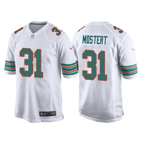 Youth Miami Dolphins #31 Raheem Mostert White Retro Alternate Limited Jersey