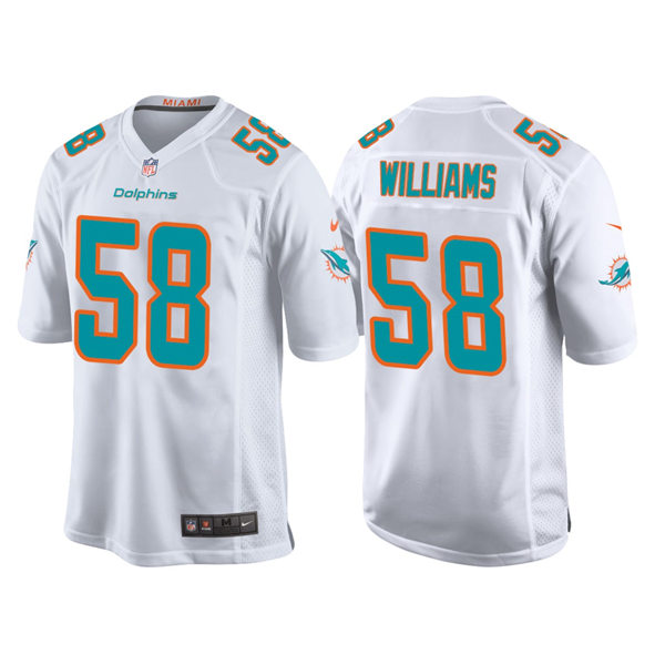 Youth Miami Dolphins #58 Connor Williams Nike White Limited Jersey