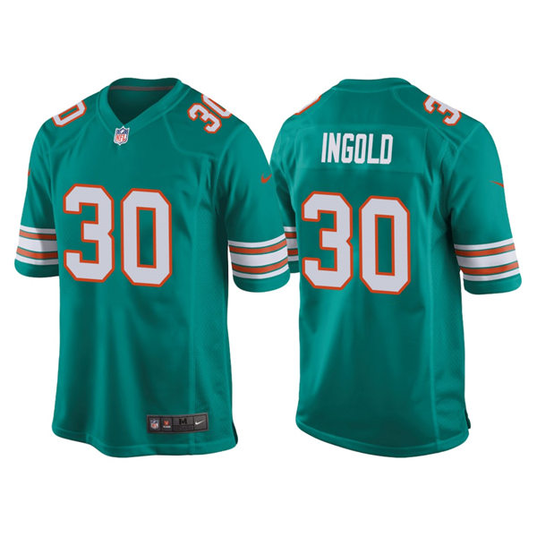 Youth Miami Dolphins #30 Alec Ingold Aqua Retro Alternate Limited Jersey
