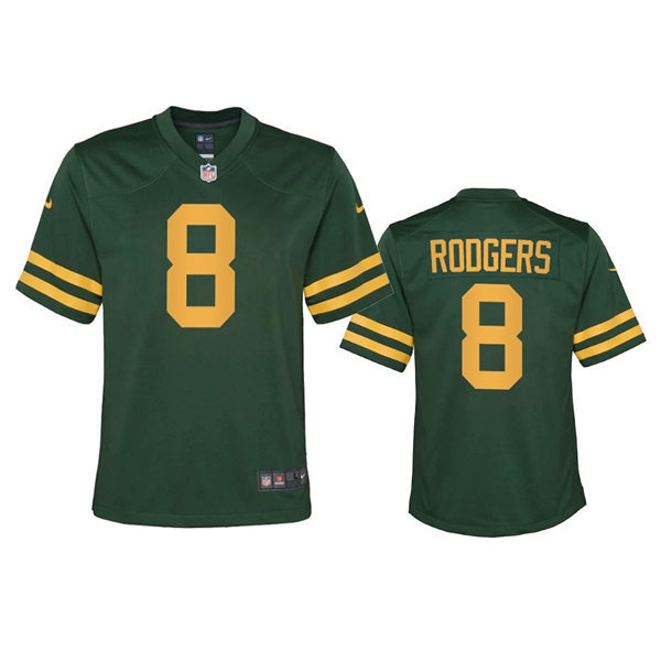 Youth Green Bay Packers #8 Amari Rodgers Nike 2021 Green Alternate 1950s Retro Jersey