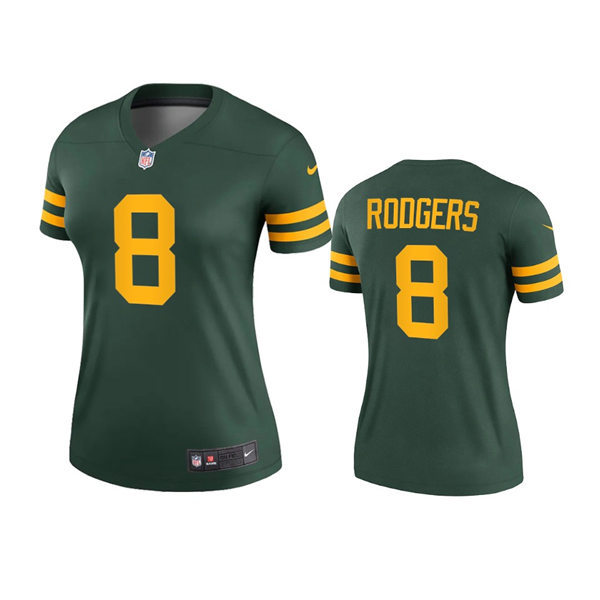 Womens Green Bay Packers #8 Amari Rodgers Nike 2021 Green Alternate 1950s Retro Jersey