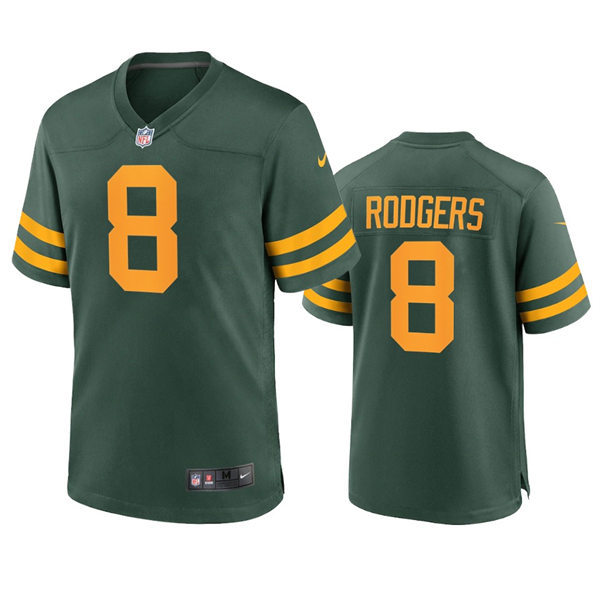 Mens Green Bay Packers #8 Amari Rodgers Nike 2021 Green Alternate Retro 1950s Throwback Jersey