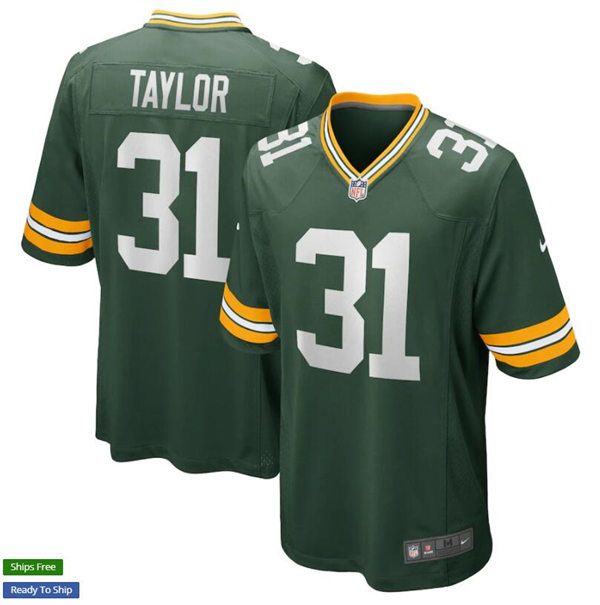 Mens Green Bay Packers Retired Player #31 Jim Taylor Nike Green Vapor Limited Player Jersey