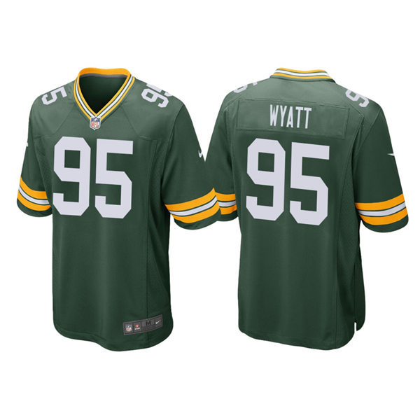 Mens Green Bay Packers #95 Devonte Wyatt Nike Green Vapor Limited Player Jersey