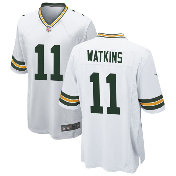 Mens Green Bay Packers #11 Sammy Watkins Nike White Vapor Limited Player Jersey