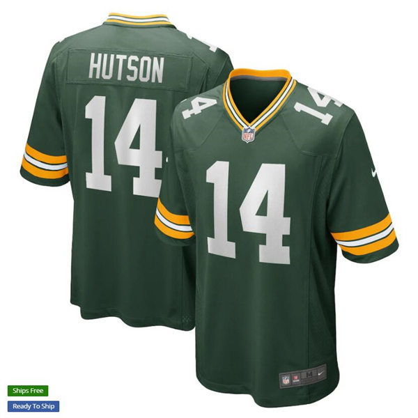 Mens Green Bay Packers Retired Player #14 Don Hutson Nike Green Vapor Limited Player Jersey