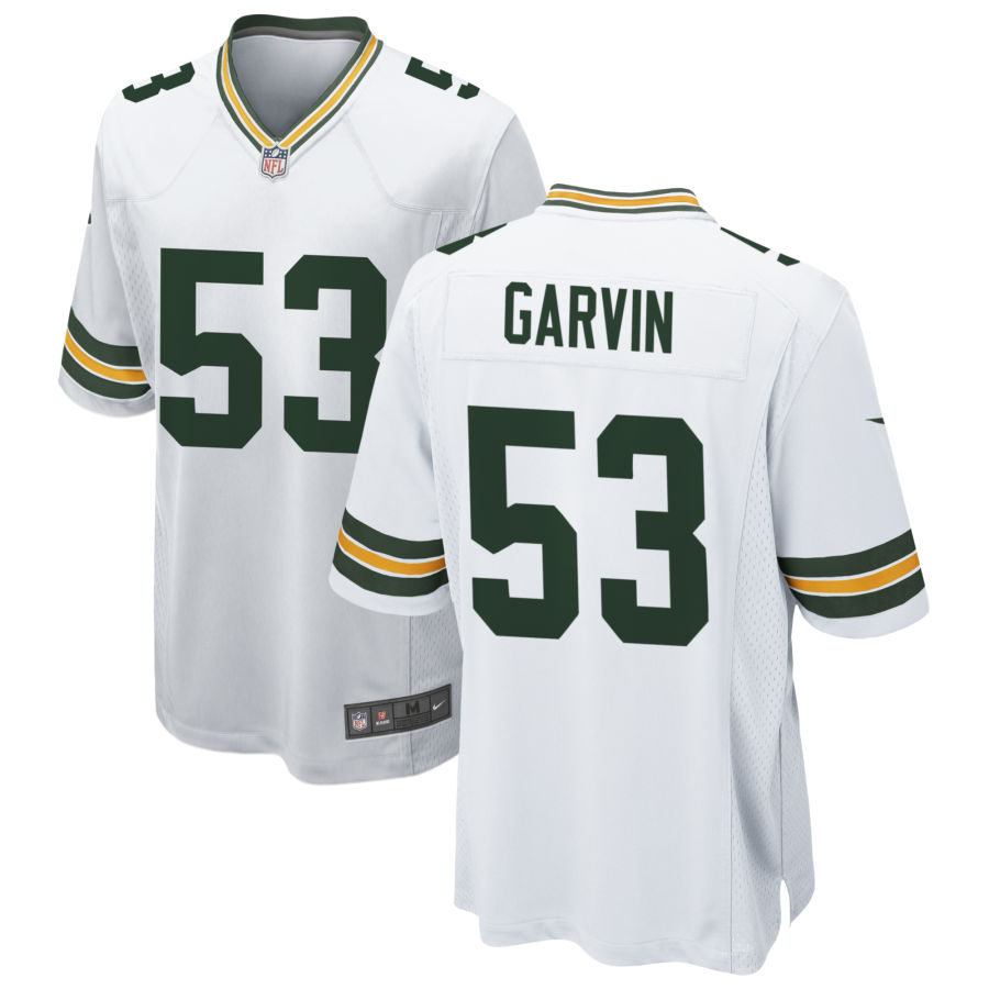 Mens Green Bay Packers #53 Jonathan Garvin Nike White Vapor Limited Player Jersey