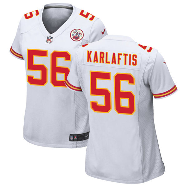 Womens Kansas City Chiefs #56 George Karlaftis Nike White Limited Jersey