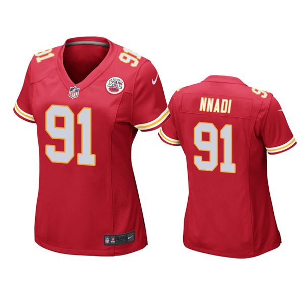 Womens Kansas City Chiefs #91 Derrick Nnadi Nike Red Limited Jersey