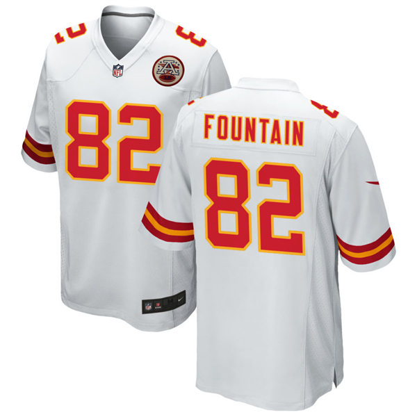 Men's Kansas City Chiefs #82 Daurice Fountain Nike White Vapor Untouchable Limited Jersey