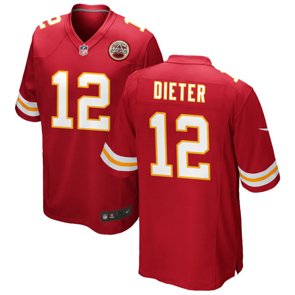 Men's Kansas City Chiefs #12 Gehrig Dieter Nike Red Vapor Untouchable Limited Jersey