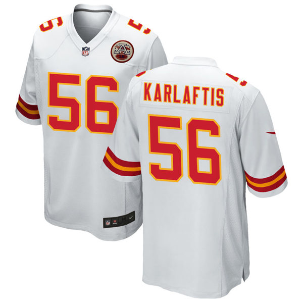 Men's Kansas City Chiefs #56 George Karlaftis Nike White Vapor Untouchable Limited Jersey