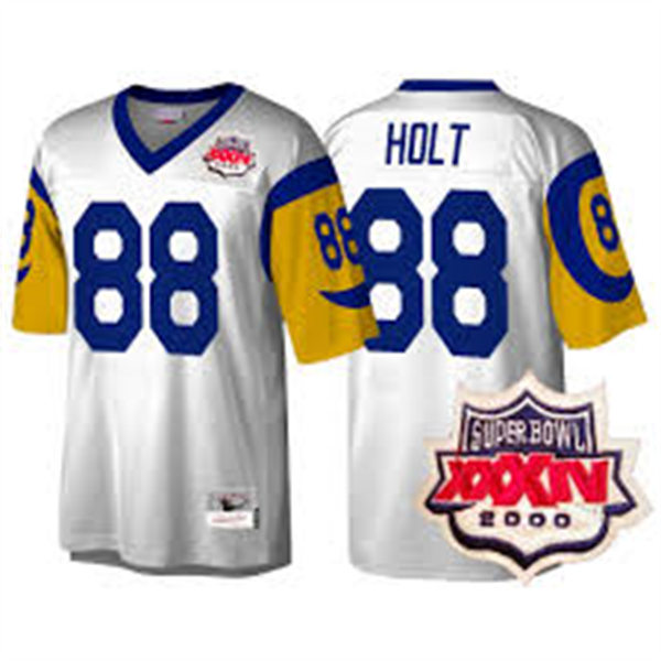 Men's St. Louis Rams #88 Torry Holt 2000 Super Bowl XXXIV Championships Legacy Throwback Jersey