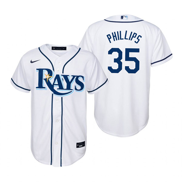 Youth Tampa Bay Rays #35 Brett Phillips Nike White Home Jersey