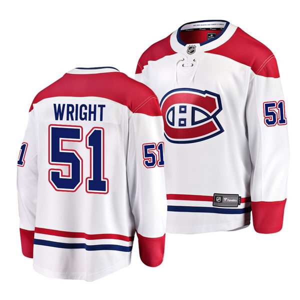 Men's Montreal Canadiens #51 Shane Wright adidas White Away Jersey