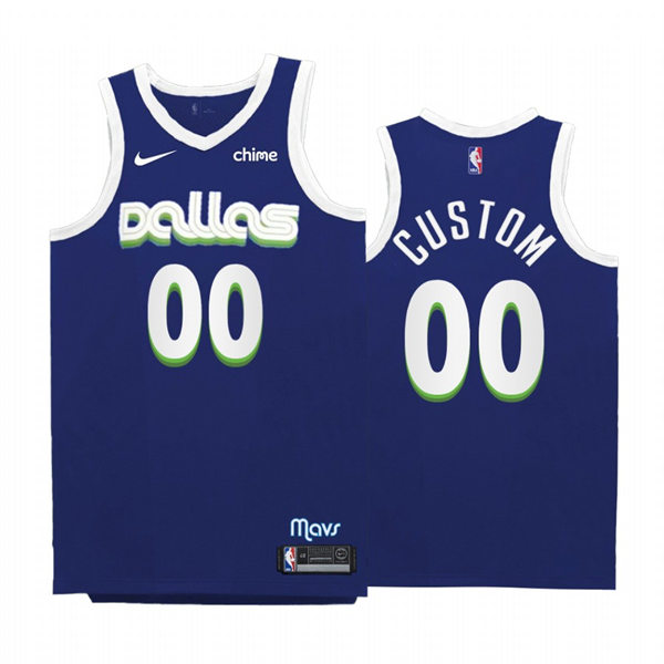 Mens Youth Dallas Mavericks Custom Nike Navy 2022-23 City Edition Jersey