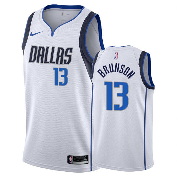 Mens Dallas Mavericks #13 Jalen Brunson Nike White Association Edition Jersey