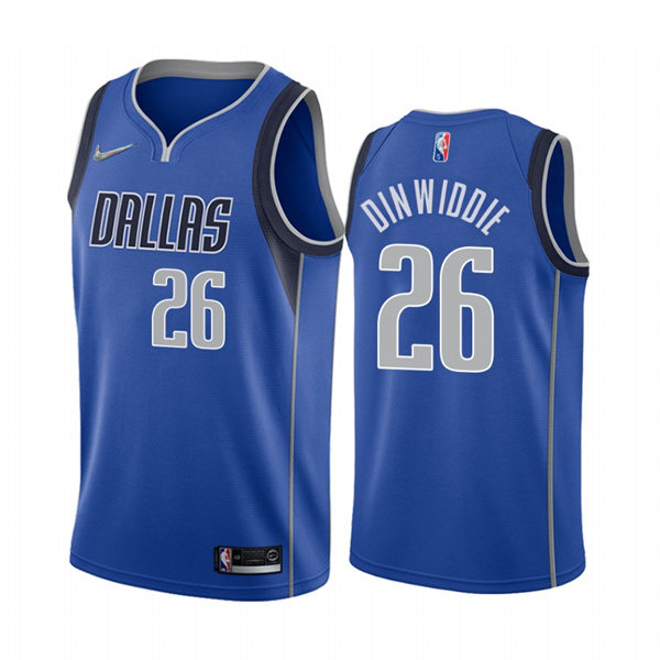 Mens Dallas Mavericks #26 Spencer Dinwiddie Nike Blue Icon Edition Jersey