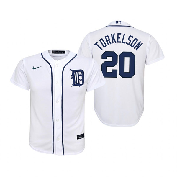 Youth Detroit Tigers #20 Spencer Torkelson Nike White Home Jersey