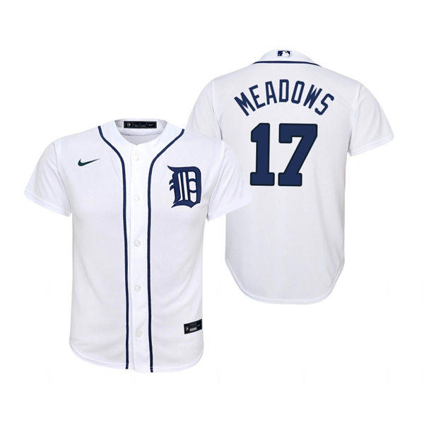 Youth Detroit Tigers #17 Austin Meadows Nike White Home Jersey