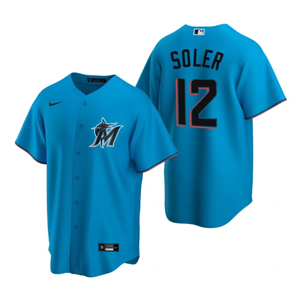 Youth Miami Marlins #12 Jorge Soler Nike Blue Alternate Jersey