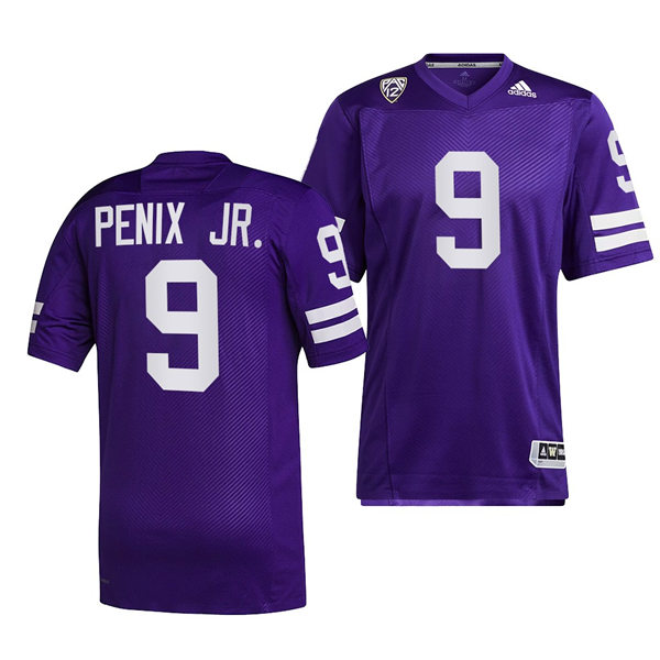 Mens Youth Washington Huskies #9 Michael Penix Jr. Adidas Purple College Football Game Jersey