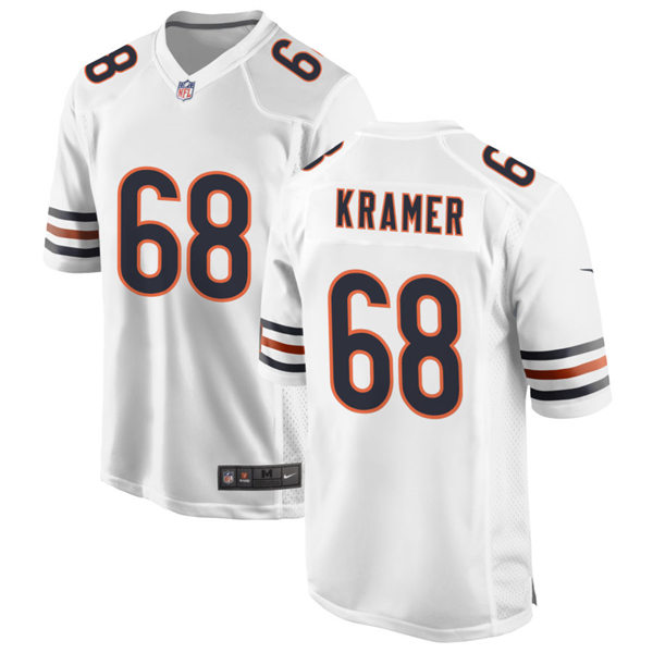 Mens Chicago Bears #68 Doug Kramer Nike White Vapor Untouchable Limited Jersey