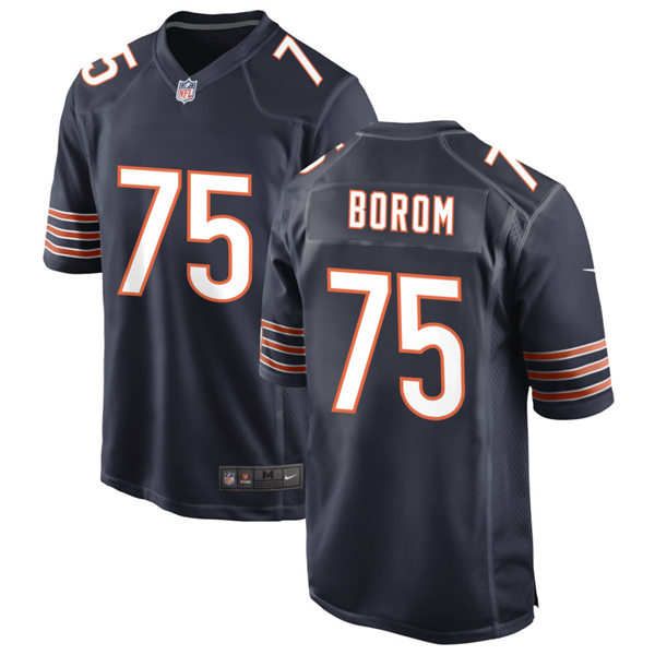 Mens Chicago Bears #75 Larry Borom Nike Navy Vapor Untouchable Limited Jersey