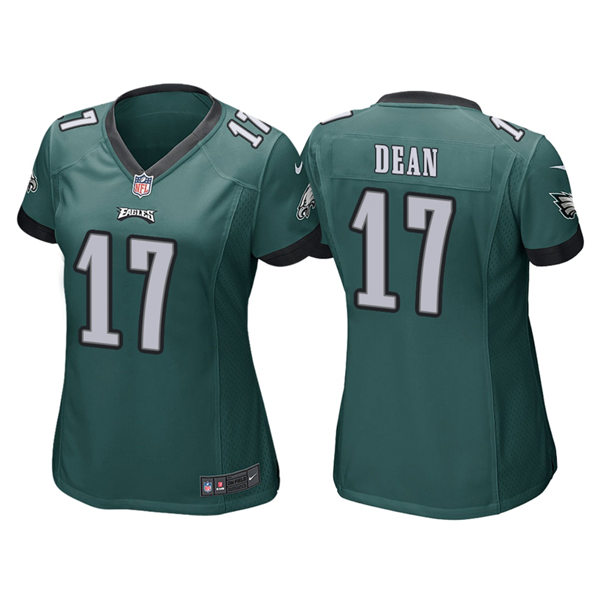 Womens Philadelphia Eagles #17 Nakobe Dean Nike Midnight Green Limited Jersey