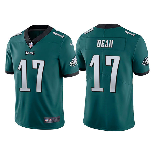 Mens Philadelphia Eagles #17 Nakobe Dean Nike Midnight Green Vapor Limited Jersey