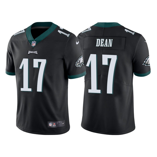 Mens Philadelphia Eagles #17 Nakobe Dean Nike Black Vapor Limited Jersey