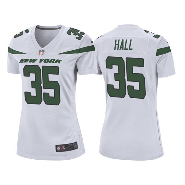 Womens New York Jets #35 Breece Hall Nike White Limited Jersey