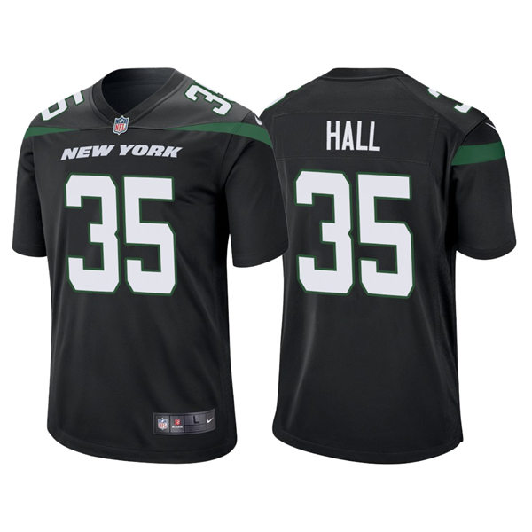 Youth New York Jets 35 Breece Hall Nike Stealth Black Alternate