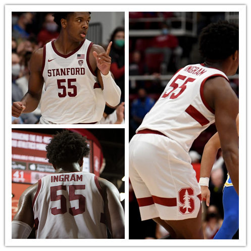 Mens Youth Stanford Cardinal #55 Harrison Ingram 2022 White College Basketball Game Jersey