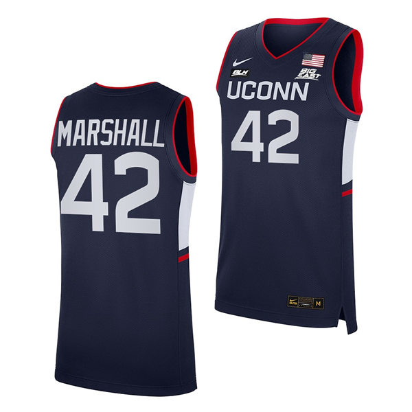 Mens Youth UConn Huskies #42 Donyell Marshall 2021 Navy Uconn College Basketball Game Jersey