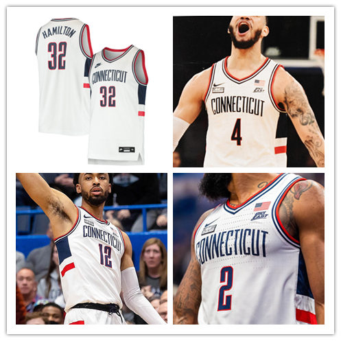 Mens Youth UConn Huskies Custom Nike 2022 White Connecticut Basketball Game Jersey
