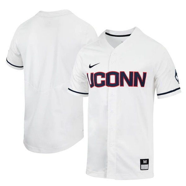 Mens Youth UConn Huskies Blank Nike White College Baseball Game Jersey